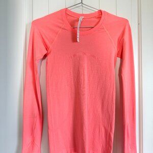 NWOT Lululemon Swiftly Tech Long Sleeve Bright Orange / Coral